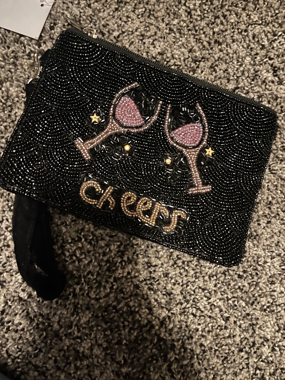 Bacci beaded wristlet